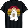 Vintage Spooky Cute Ghost Ice Coffee Halloween Costume T-Shirt