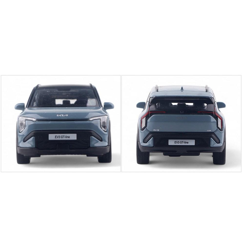 WELLY Kia EV3 1:Modèle de voiture moulé sous pression à l'échelle 38, Bleu, 1 pièce