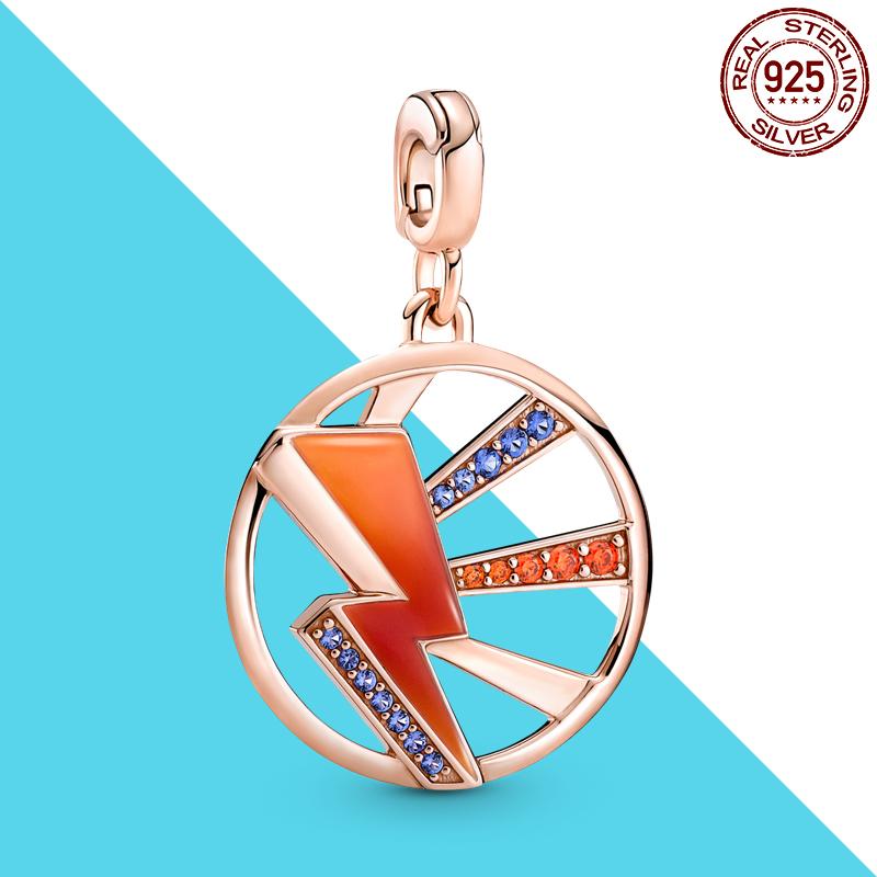 925 Silver Me Series Eye Medallion Pendant Charms for Bracelet Necklace DIY Link Earring Styling Two-ring Connector Jewelry