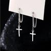 Cross Earrings And Earrings For Women, With A Cold And Niche Design, Fashionable Temperament, Sweet And Cool Earrings And Ear Accessories.