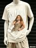 Camiseta Oversize Estampada Shakira Algodón Premium Amigable con la Piel Cuello Redondo Manga Corta Top Oversize Unisex Alta Calidad Clásico