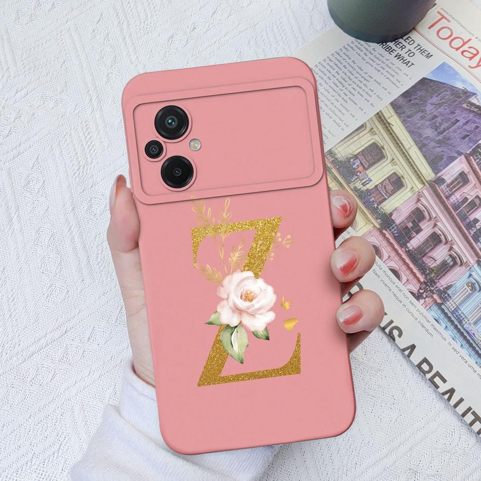 

Simple Cases For Xiaomi Poco M5 M5S Elegant 26 Letter Liquid Silicone Durable Phone Protective Cover For Poco M 5 S Coque Capa Poco M5