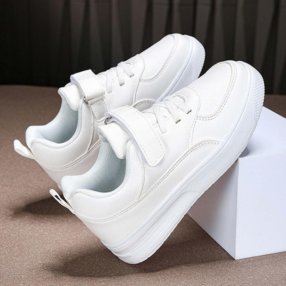Lightweight Kids Sneakers for Boys & Girls – Comfortable Casual & School Shoes, White Size 38, Compatible with Everyday Wear