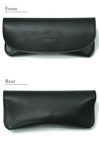 [Prof Line] Sumi (ink) Tochigi Leather Made in Japan Glasses Case, Soft, Large, Eyeglasses Case, Sunglasses Case, Glasses Case, Men's and Women's, Gen