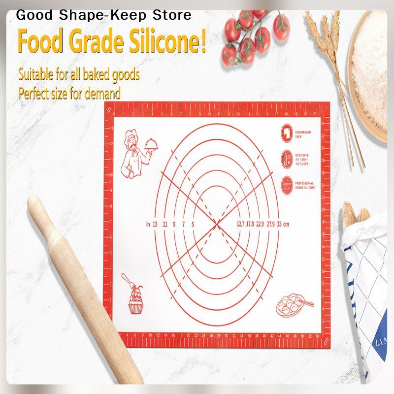 1 Stück Silikon Antihaft-Küchenhelfer Backformen Backmatte Knetmatte Teigmatte Pizza Kuchen Teigbereiter Küche Kochen Grill