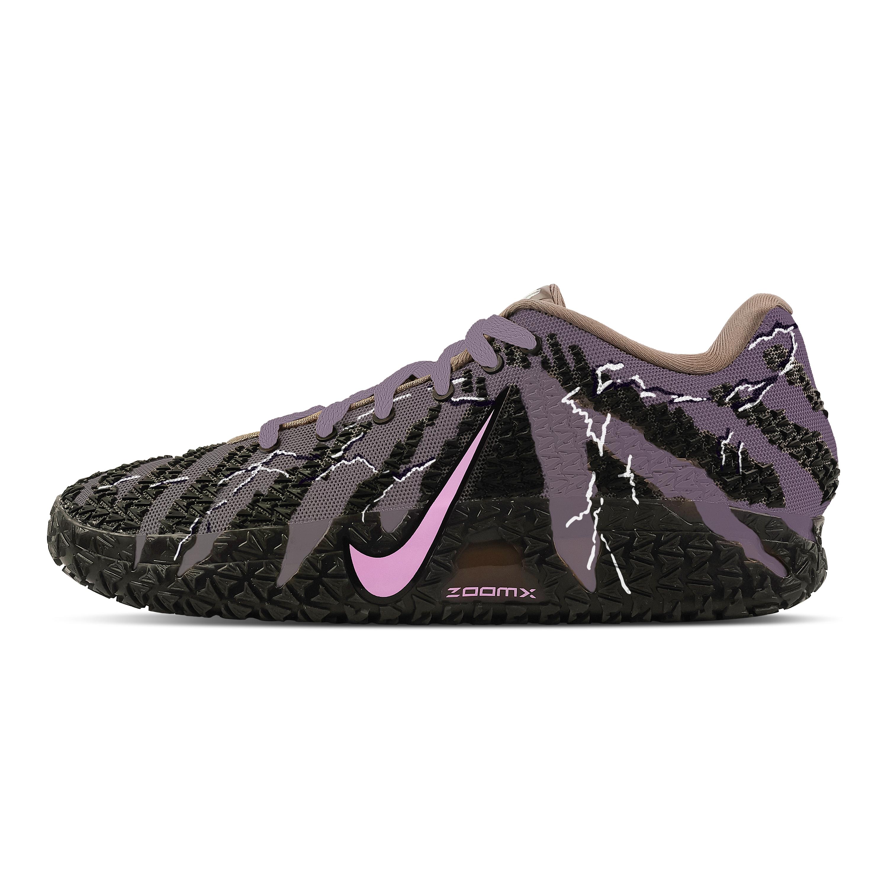 

Nike Ja Morant 3 Lightning Neon Abrasion Resistant Low top Basketball Shoes Men s Black Purple HF2794-200(Team773-) 44.5