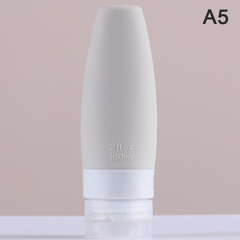 

1Pc 60/90Ml Silicone Refillable Bottle Empty Travel Portable Packing Press 60ml бежевый