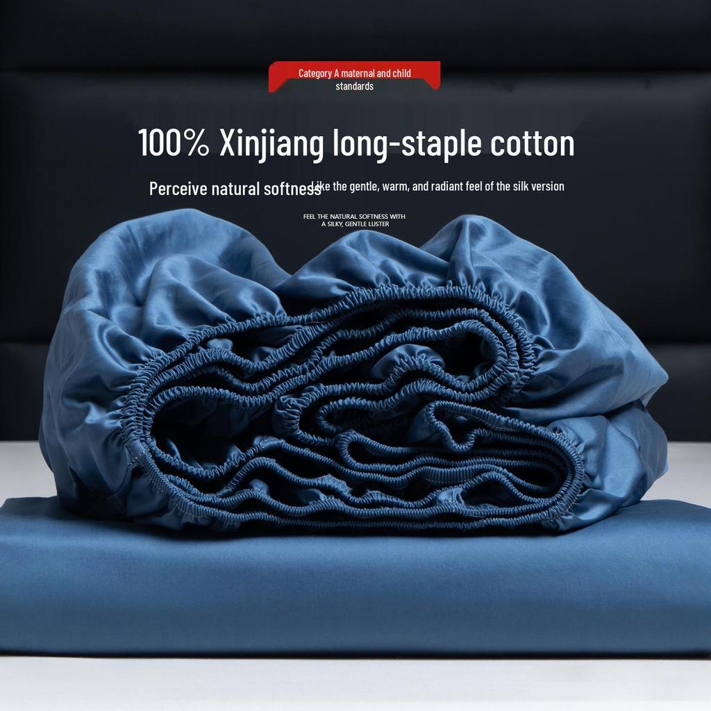 Xinjiang Long-Staple Cotton Sateen Fitted Sheet - Pure Cotton Mattress Protector