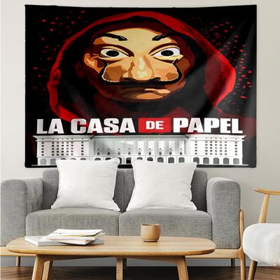 La Casa De Papel Print Tapestry, Backdrop, Easy Setup, Ideal for Bedroom, Office & Living Room, with Aesthetic Wall Hanging Decor.