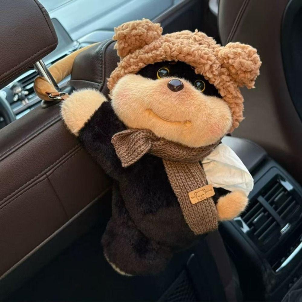 

Cute Puppy Hanging Car Tissue Holder Decoration Vehicle Tissue Case Bathroom Style-D