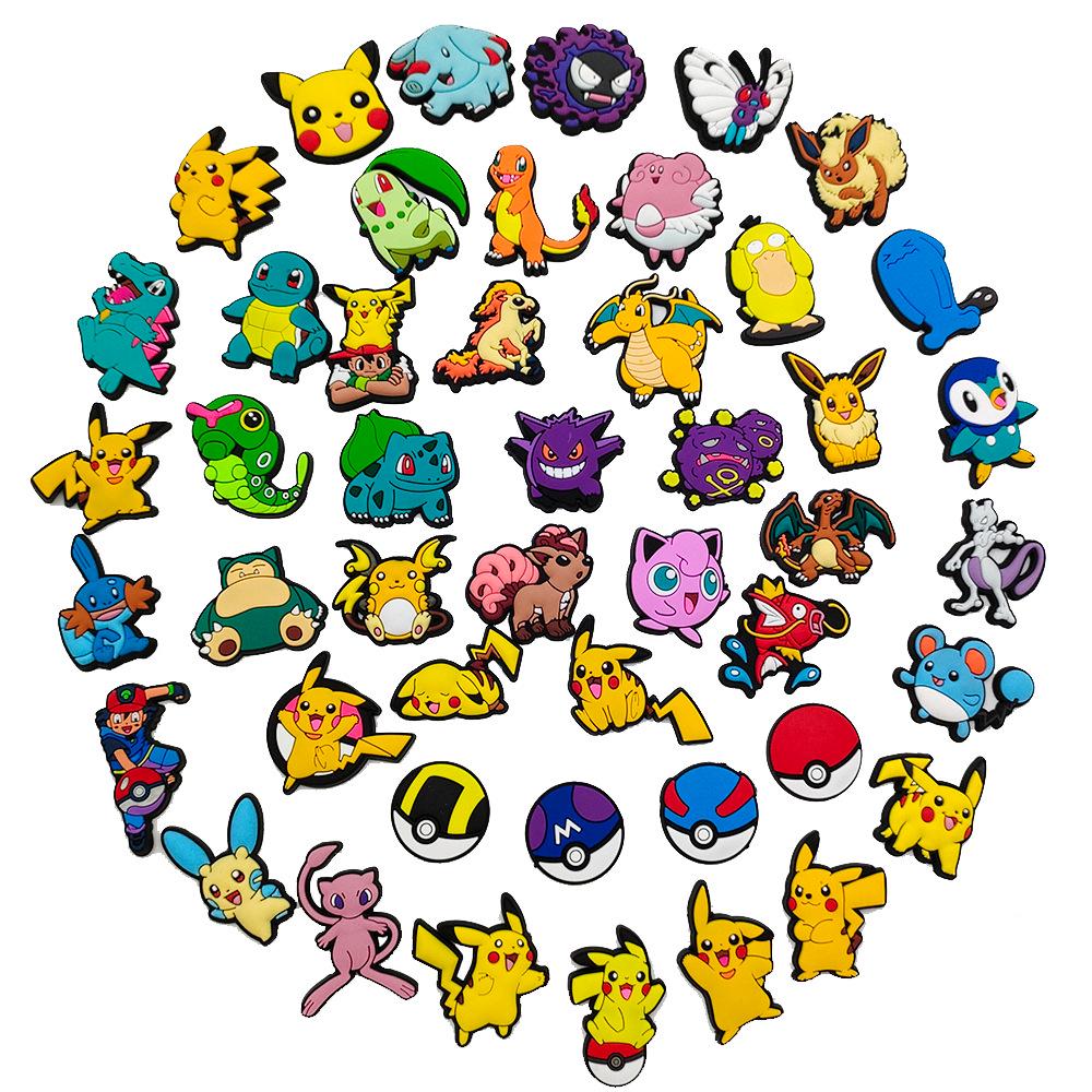 Pikachu Pokémon Série Crocs přívěsky - Roztomilé kreslené ozdoby na boty