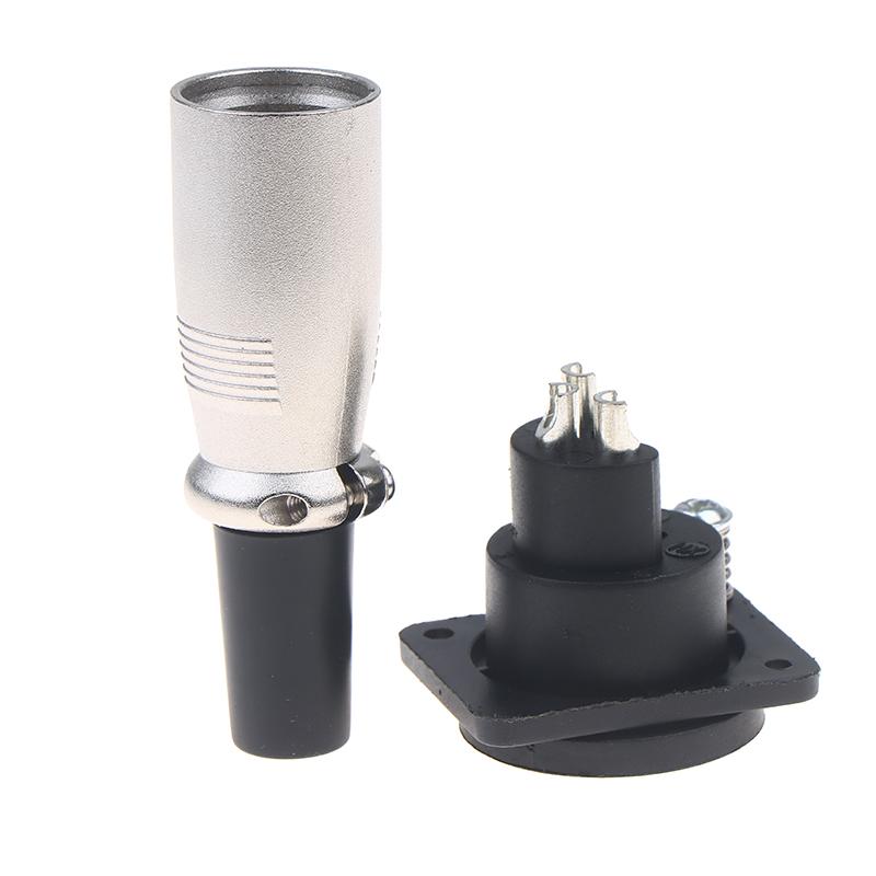 Battery Charger Port 3 Pin Inline Connector Jack Socket With Cap For Electric Scooter E-Wheelchair Microphone Connectors Adapter