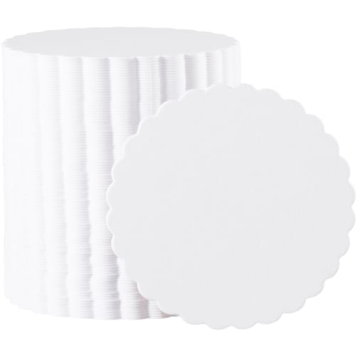 

Matsuyama Paper Coasters, White, Chrysanthemum Shape, 90/1mm, 1,000 pieces