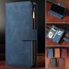 Zipper Leather Case For Redmi Note 13 Pro Plus 5G 12S 11S 12 11 10 Pro 13C 12C 9S 9 8 Pro Flip Phone Wallet Cover