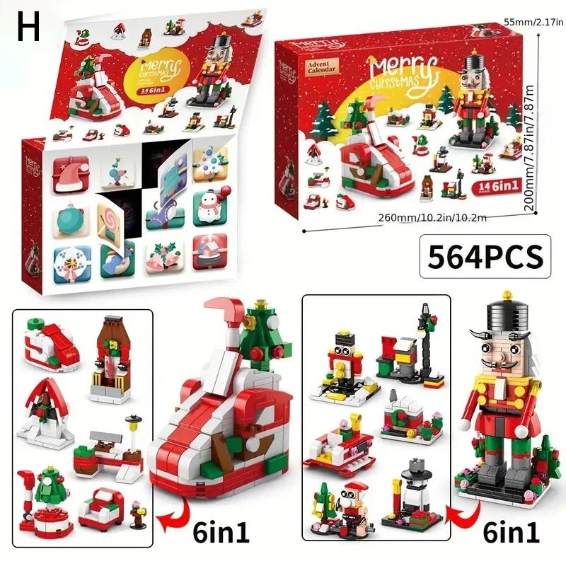 24Years 6 In 1 Upgraded Christmas Series Building Blocks Set Creative Winter Village House DIY Bricks Toys For Kids Xmas Gift