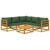 VidaXL Garden Lounge Set with Cushions 6 Pcs, Sofas with Backrest, Furniture Set with Coffee Table Patio Terrace, 3155319