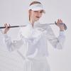 J.JANE Satin Frill Sweatshirt (White)