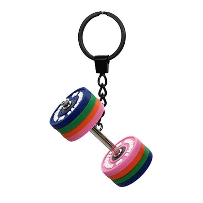 Barbell Silicone Dumbbell Gym Gifts For Gym Lovers Fitness Trainer Gift Backpack Car Pendant