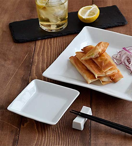 Tableware East White Tableware EAST Original Square Plate (S) (STUDIO BASIC) Set of 5 Small Plate Small Plate Western Tableware Square Plate Serving