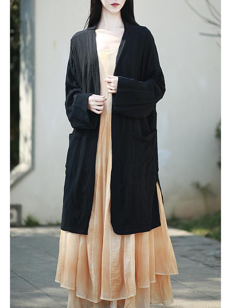 Zen Style Cotton Linen Cardigan - Spring/Summer Sun Protection