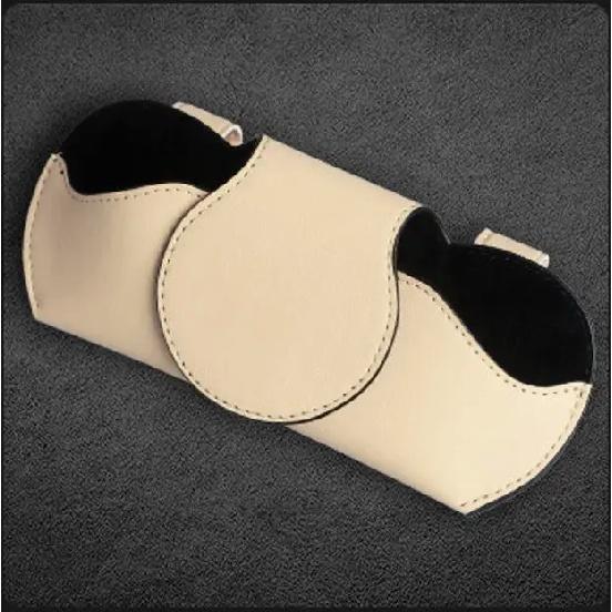 PU Leather Car Glasses Case Auto Sun Visor Glasses Holder Sunglasses Clip Card Ticket Holder Organizer Universal Car Accessories