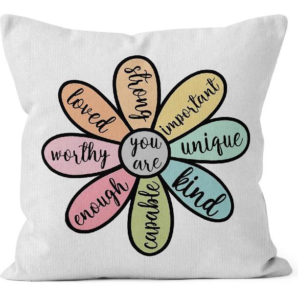 HIWX You Are My Sunshine Pillow Cover, You Are My Sunshine Pirational Quote Decorative Pillowcase Throw Pillow Cover 18 X 18 Inch Pillow Case,Boho
