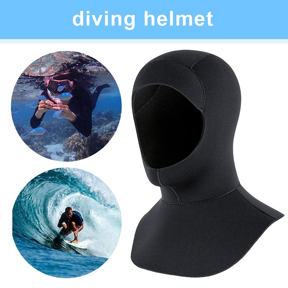 3mm Surfing Thermal Hood Quick Dry Neoprene Wetsuit Hood Snorkeling Cap UPF50+ for Swimming Diving Snorkeling