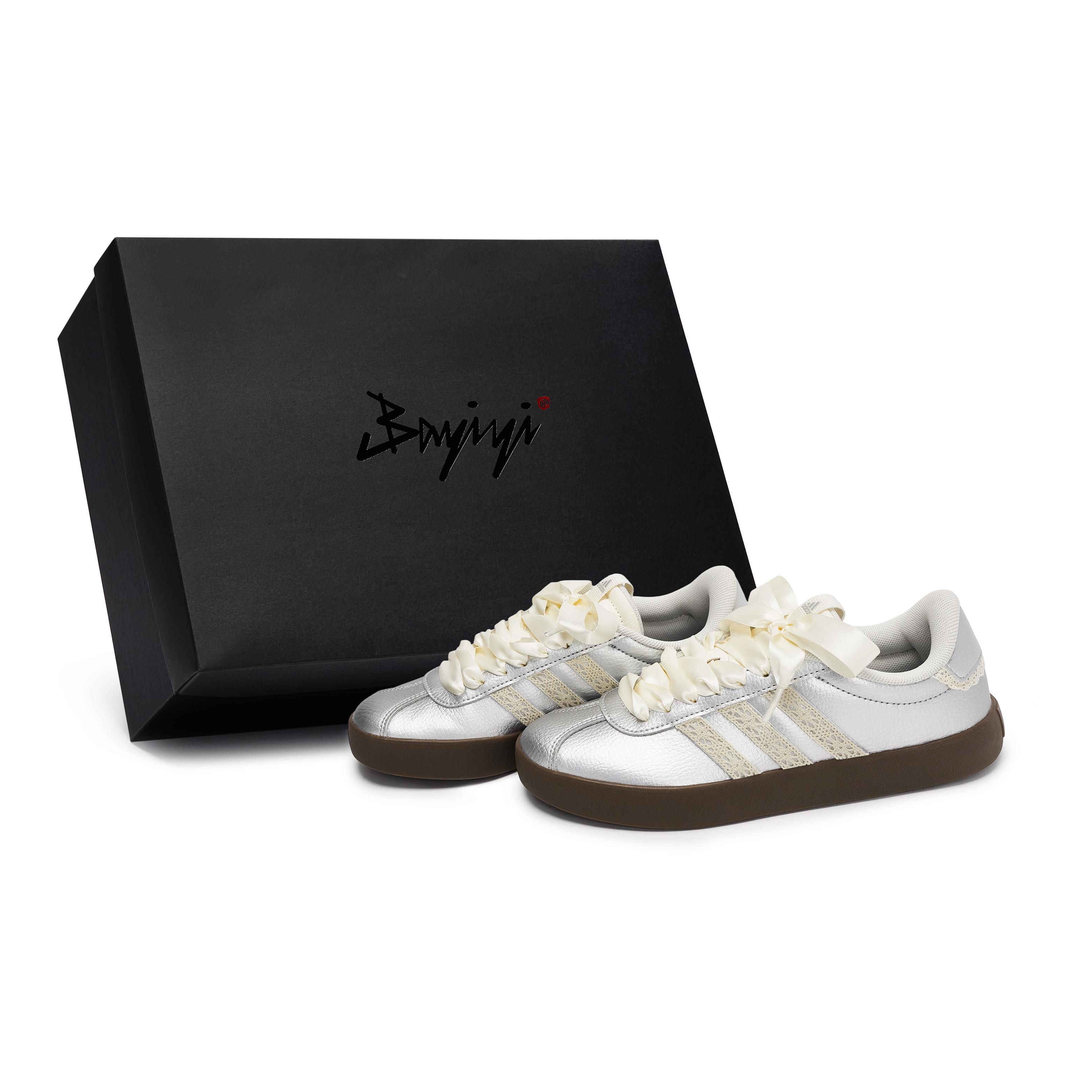 Adidas VL COURT 3.0 German Army Trainers Unisex Low top Beige/Silver JQ7315(Team80-S-BOX) 36⅔
