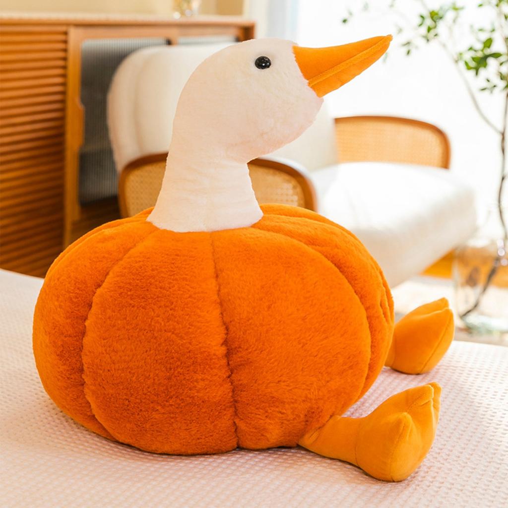 Cute Animal Shape Doll Pillow Cartoon Pumpkin Bed Pillow Soft Stuffed Elastic Plush Toy for Boys