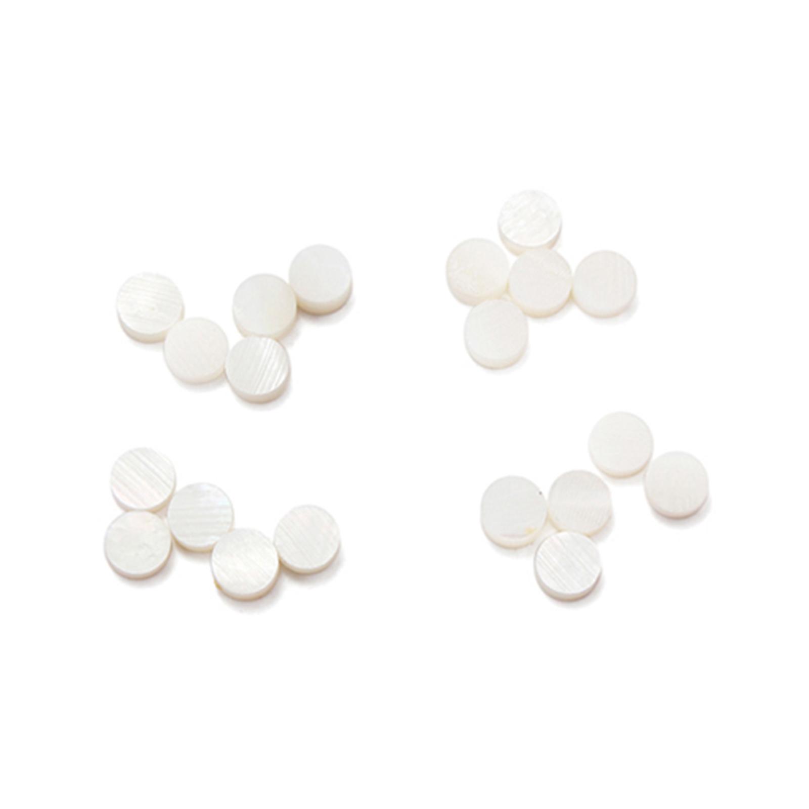 

20 шт. 3x2 мм натуральный белый перламутровый ракушка инкрустация накладка на гриф точки для гитары бас укулеле банджо белый