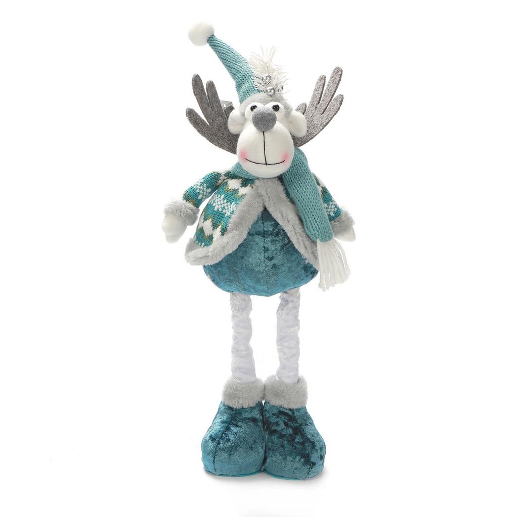 Retractable Blue Santa Claus, Snowman & Elk Christmas Ornaments