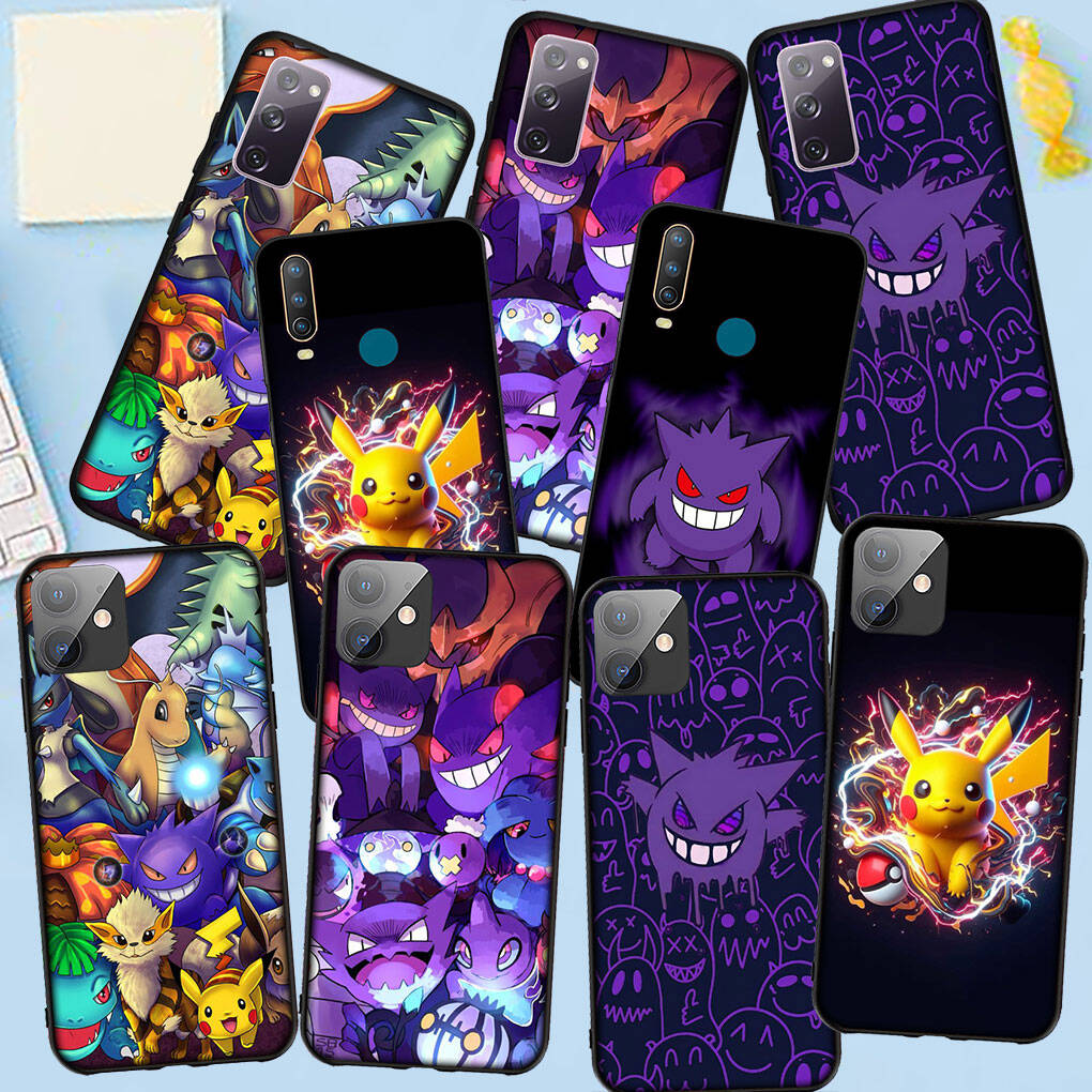 Phone Case for iPhone 17 16 15 Plus Xiaomi Poco F8 F7 X7 X6 M8 C85 C75 Redmi Note 14 12 11 13 Pro Max A4 14C 13C 15C Pikachu GO Gengar Pokemon Cover