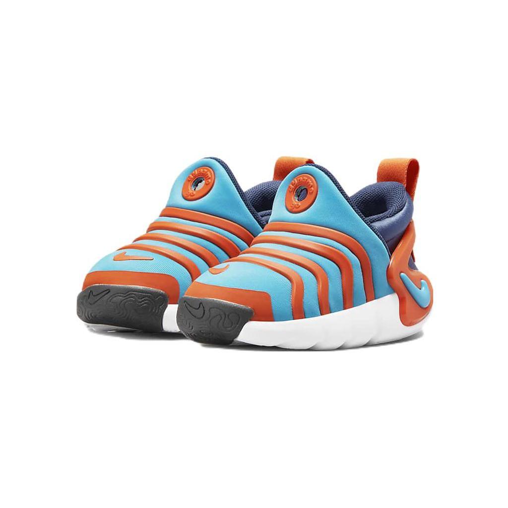 Nike Dynamo GO Flyease Cushioning, Wear Resistant Low top Toddler Shoes Blue Orange Infant And Toddler DH3438-403