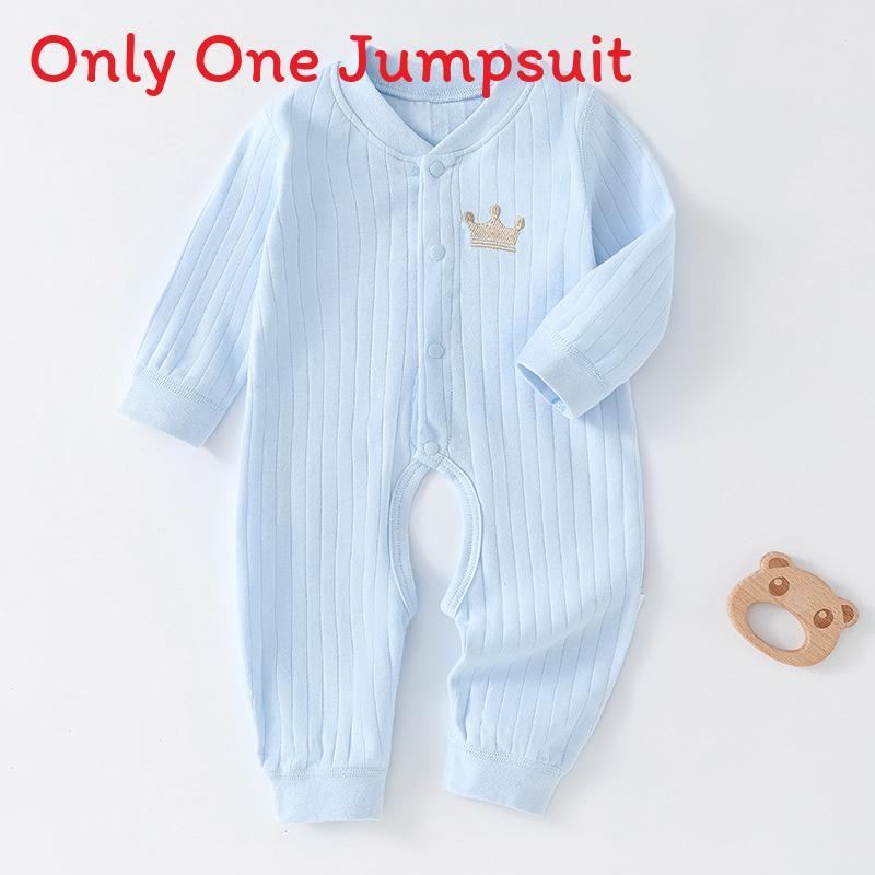 Baby Cotton Long Sleeve Romper With Open Crotch For Newborns Safe And Soft