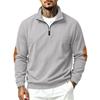 Men's Corduroy Vintage Stand Collar Zip Pullover Sweatshirt Relaxed Fit for Spring Fall Outdoor