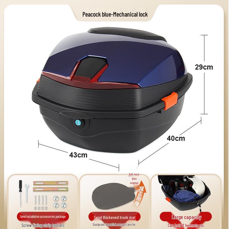 Electric Car & Motorcycle Large Trunk Box - Anti-Shake Universal Storage for Electric Bicycles