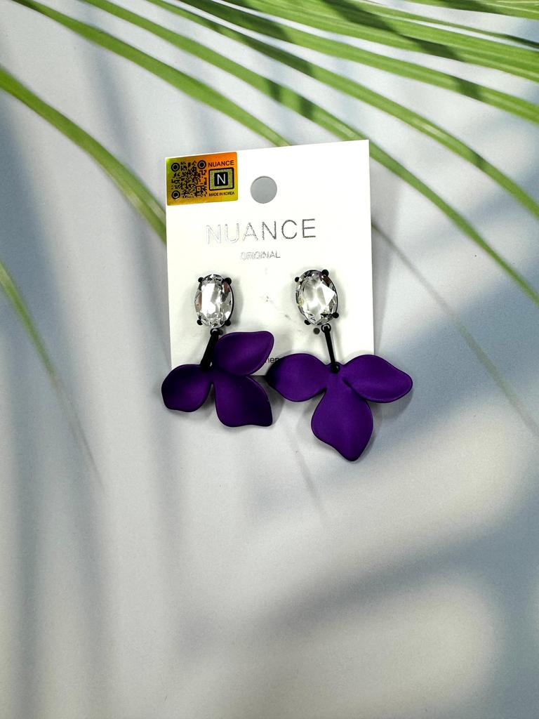 Boucles d'oreilles NUANCE Silk Blossom 7 Green, marque coréenne premium, bijoux coréens, accessoires coréens, style coréen, KBeauty