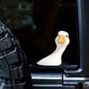 Frosted Glass Privacy Film Cartoon Big White Goose Static Sticker, Removable PVC Decorative Cute Nursery Sticker Decal, Creative Reusable Window