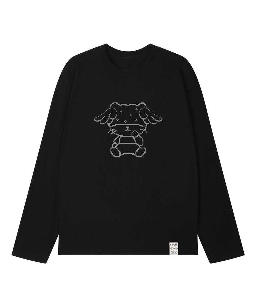 GRAVER [Unisex] Pixel G.O.C.A.T Long Sleeve T-Shirt_3Color