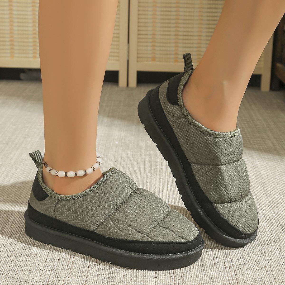 

Хлопковая обувь повседневная удобная плоская классическая нескользящая короткие ботинки 46 зелёный