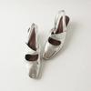 Schafsfell Version Französischer Stil Quadratische Zehenpartie Ohne Rücken Outdoor Tragen Sandalen Damen Retro Dicke Ferse Echtes Leder