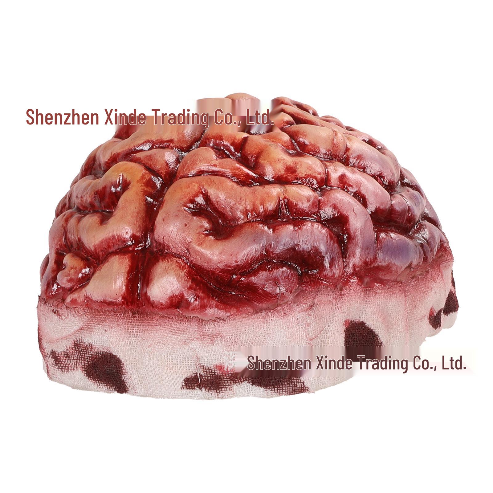 Zombie Brain Hat Latex Cosplay Headgear for Halloween Horror Party