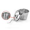 Extended Chain Tea Leaves Strainer with Hanging Hook Spice Mesh Filter  Teapot