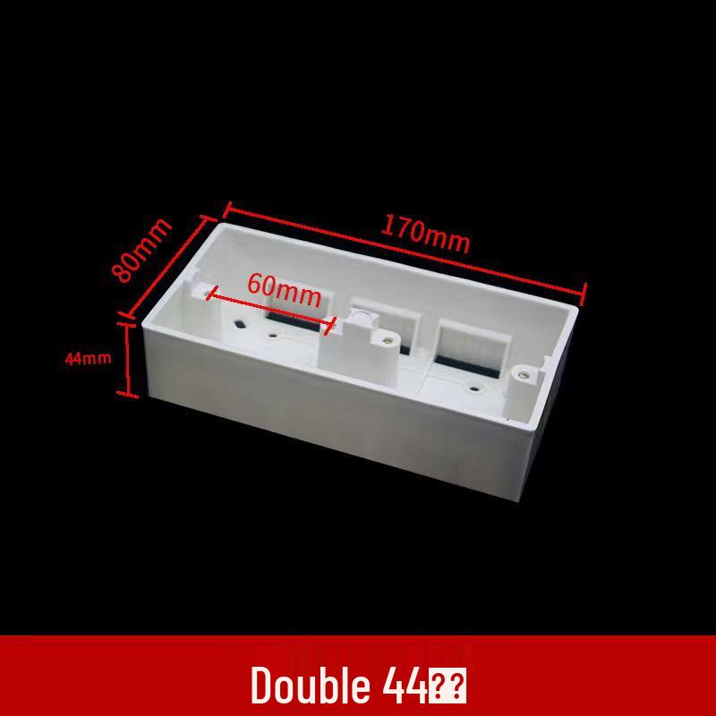 Cutie de joncțiune dublă PVC86 ignifugă pentru montaj aparent pentru întrerupătoare și prize de perete