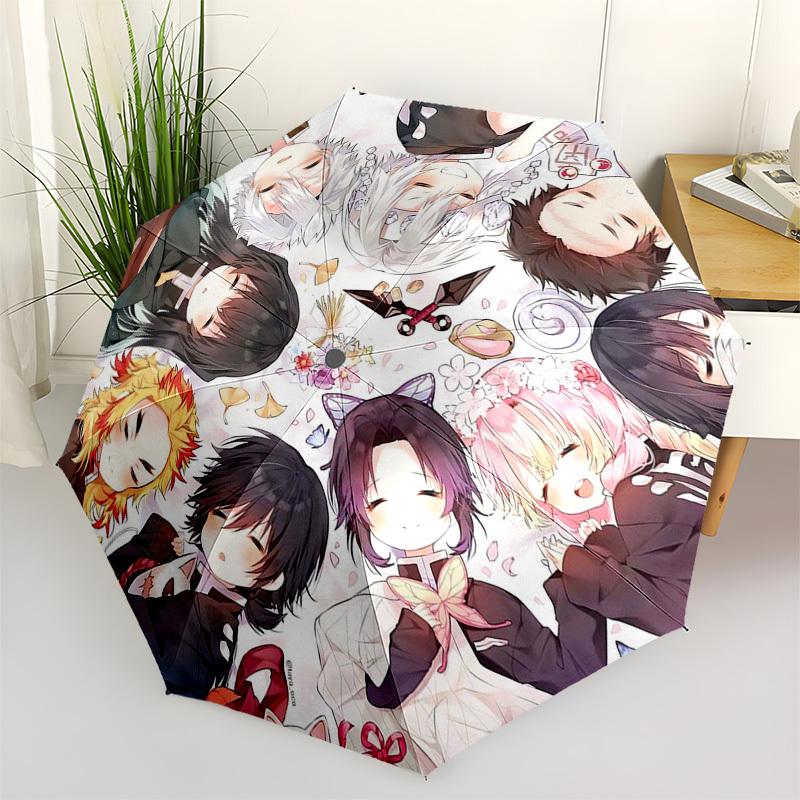 

1pc Anime Characters Outdoor Umbrella - Automatic Opening/Closing, Portable 3-Fold Design with 8-Bone Iron Frame - Perfect Gift for Fans, Travelers, E