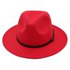 Wholesale Children'S Catwalk Top Hat Belt Buckle Stage Felt Hat Parent-Child Leisure Woolen Hat Big Eaves Jazz Hat Men And Women