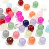 60 Stück 8 mm Glasperlen, bunte runde lose Zwischenperlen für die Schmuckherstellung, DIY-Halsketten, Armbänder, Ohrringe, Schlüsselanhänger-Accessoires
