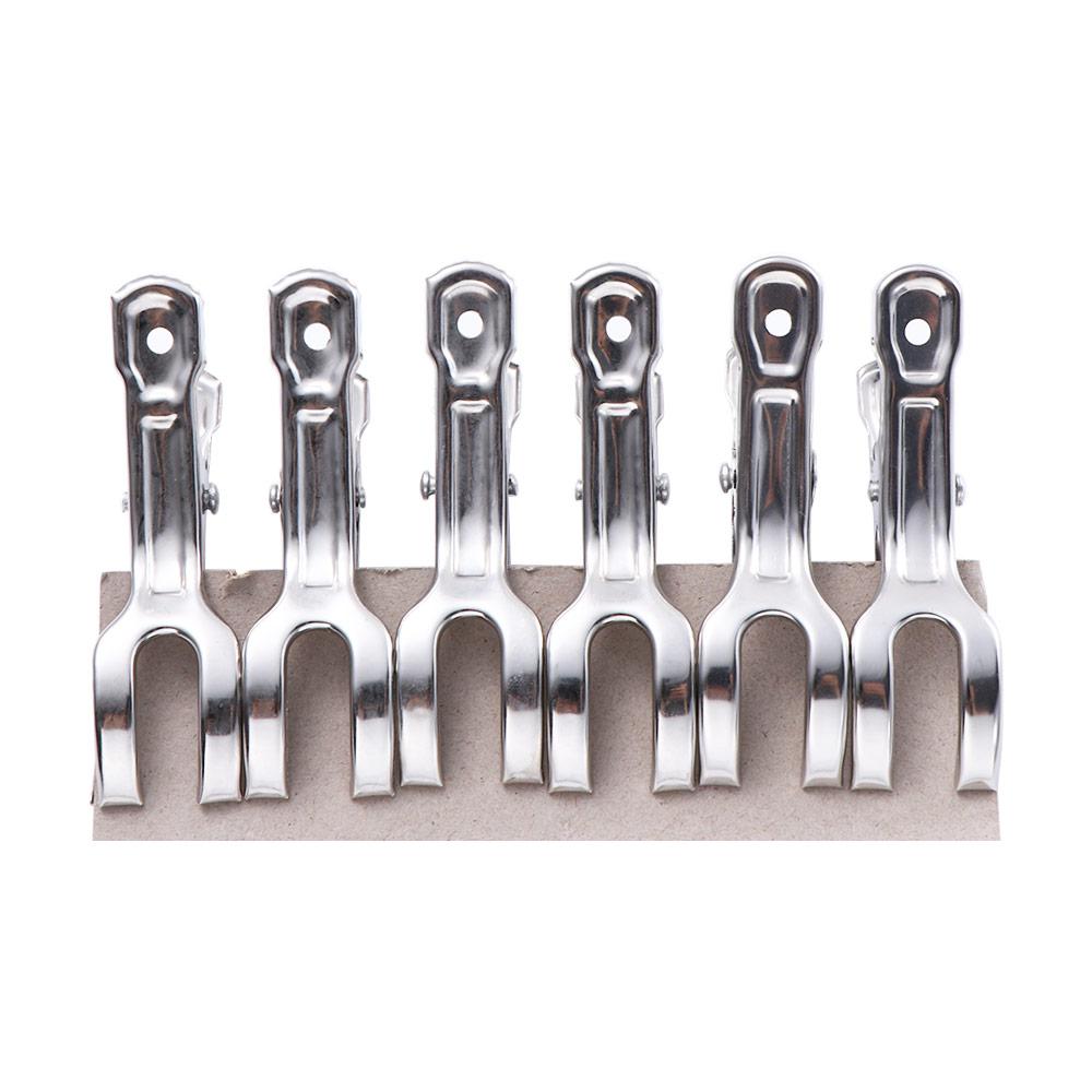 Metal Stainless Steel Clothing Drying Hanger Washing Household File Clip Clothes Pegs Clothes Pins Sealing Clip