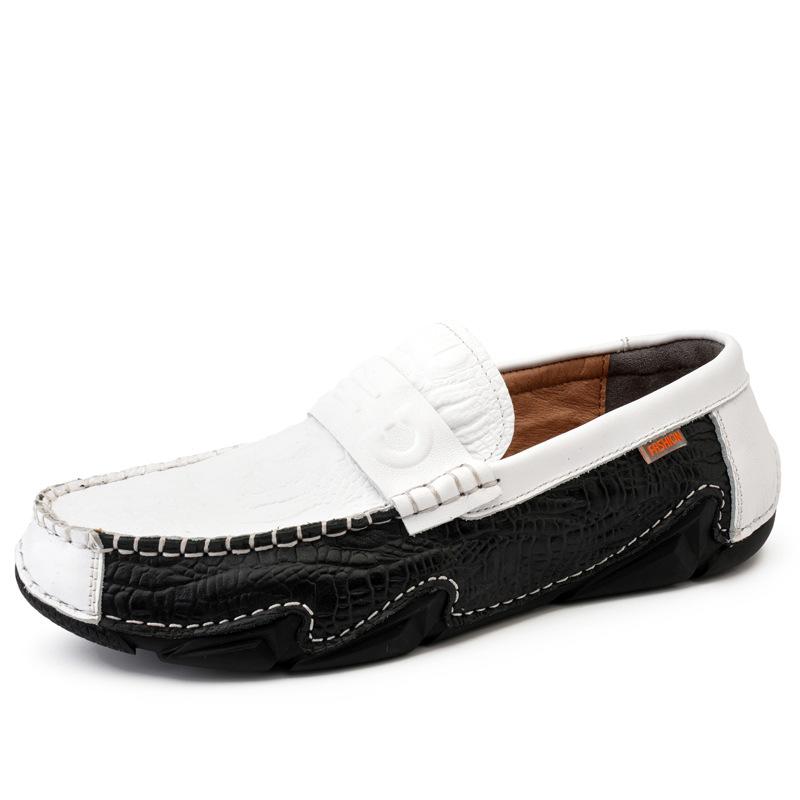 

New foreign trade large size first layer cowhide men s Doudou shoes 46