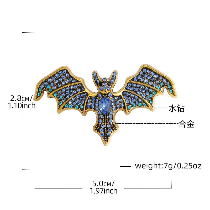 New Demon Bat Brooch Retro Men's and Women's Clothes and Accessories Environmentally Friendly Corsage Silk Scarf Buckle Clothing Shoe Buckle